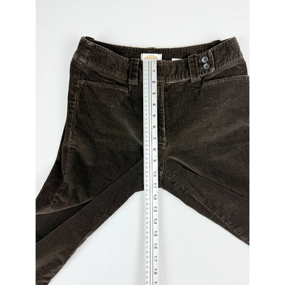 Talbots Wide Leg Stretch Corduroy Pants Size 6 Womens Brown Mid Rise (28x30) - Picture 4 of 9